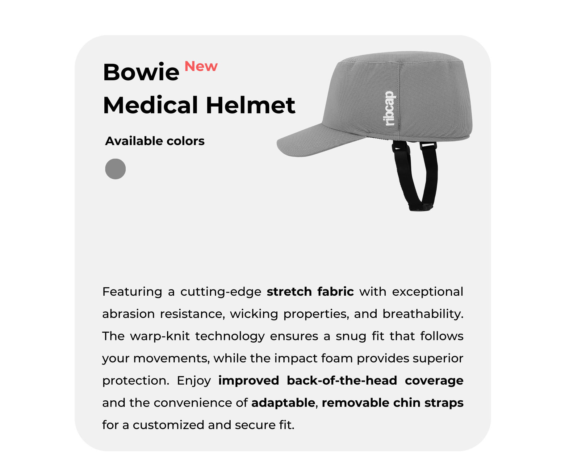 Bowie Product Highlight Medical Grade Fashionable Helmet