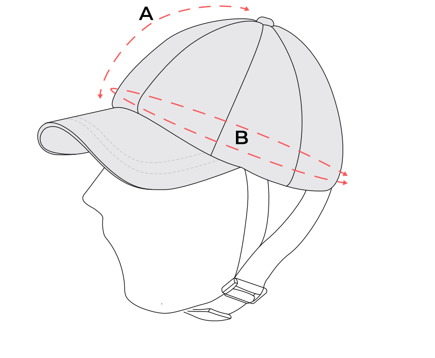 Illustration Baseball Cap Sizing