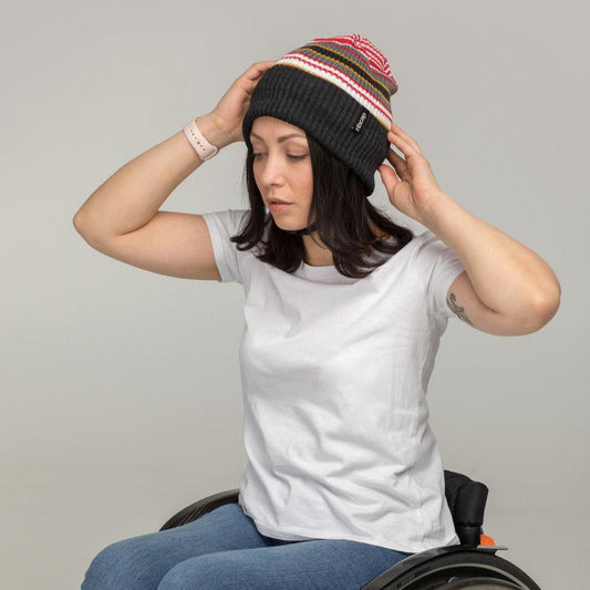 Iggy stripy Ribcap medical grade helmet adult woman